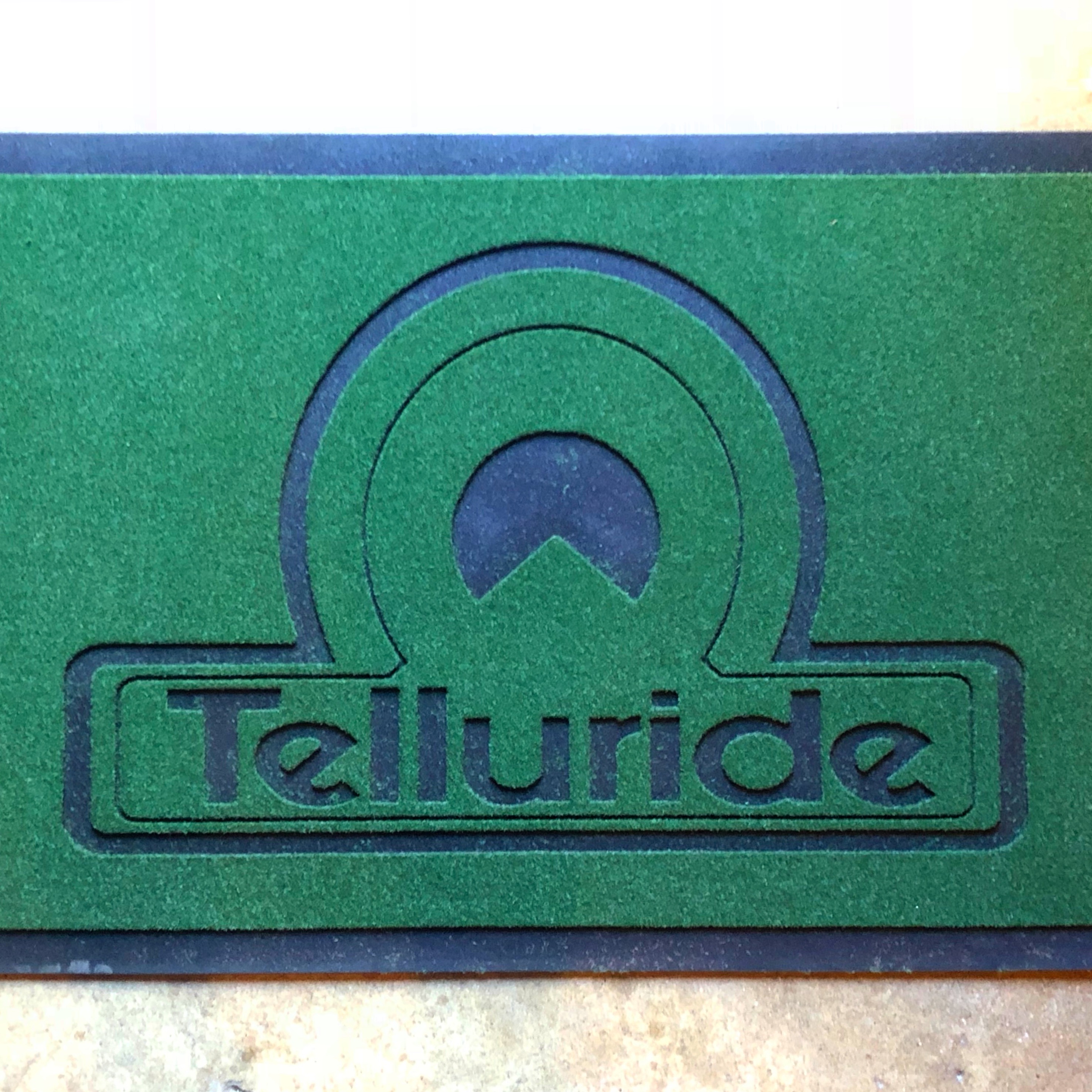 Telluride Vintage Logo Doormat Green