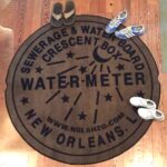 60" Round Plush New Orleans Water Meter Rug *New* Pre-order Only