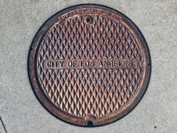 LOS ANGELES MANHOLE COVER DOORMAT